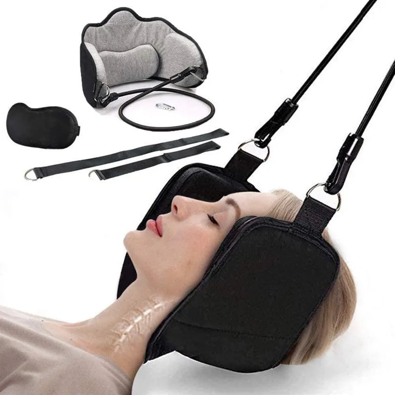 Hammock with Stand for Neck Traction Massager Hamac Cervicales to Reduce Neck Pain Relief Relaxation with Free Eye Mask